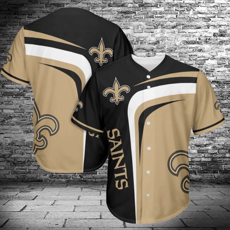 New Orleans Saints Baseball Jersey Shirt
