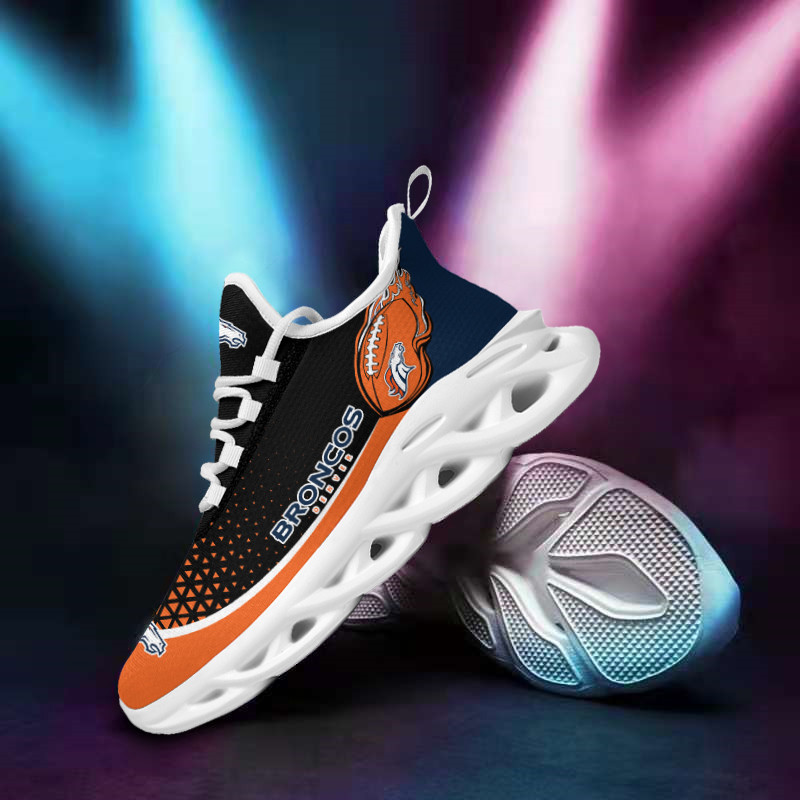 Denver Broncos Yezy Running Sneakers Different Angle