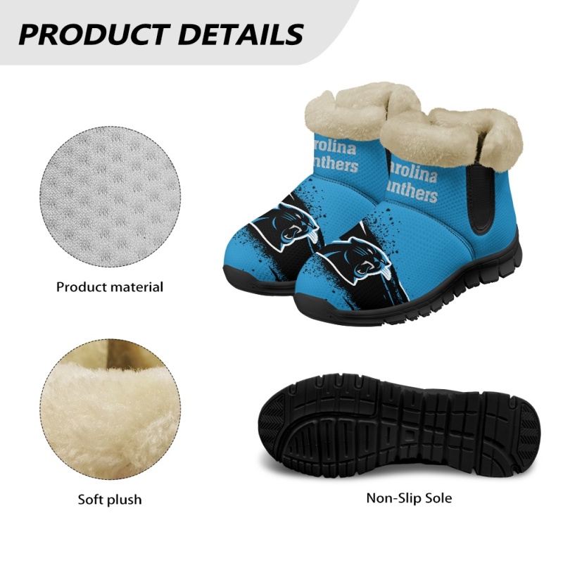 Carolina Panthers Comfy Winter Snow Boots Image 6