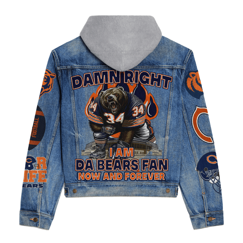 Stylish Chicago Bears Denim Jacket