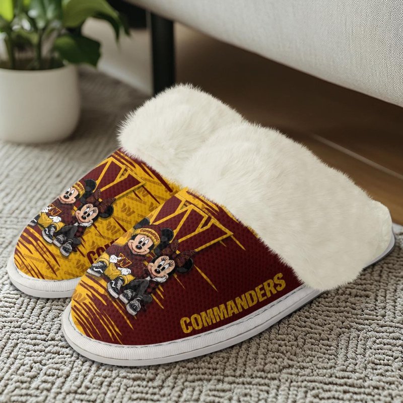 Fuzzy Slippers - Washington Commanders