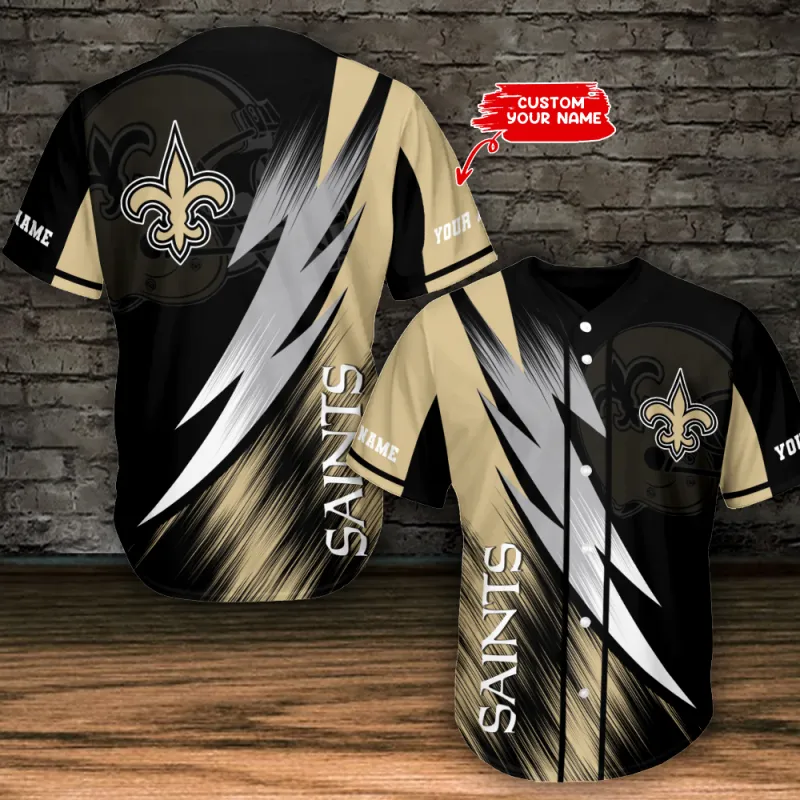 New Orleans Saints Personalized Baseball Jersey