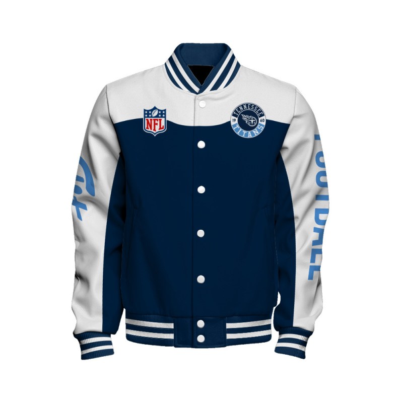 Tennessee Titans Varsity Jacket Side View