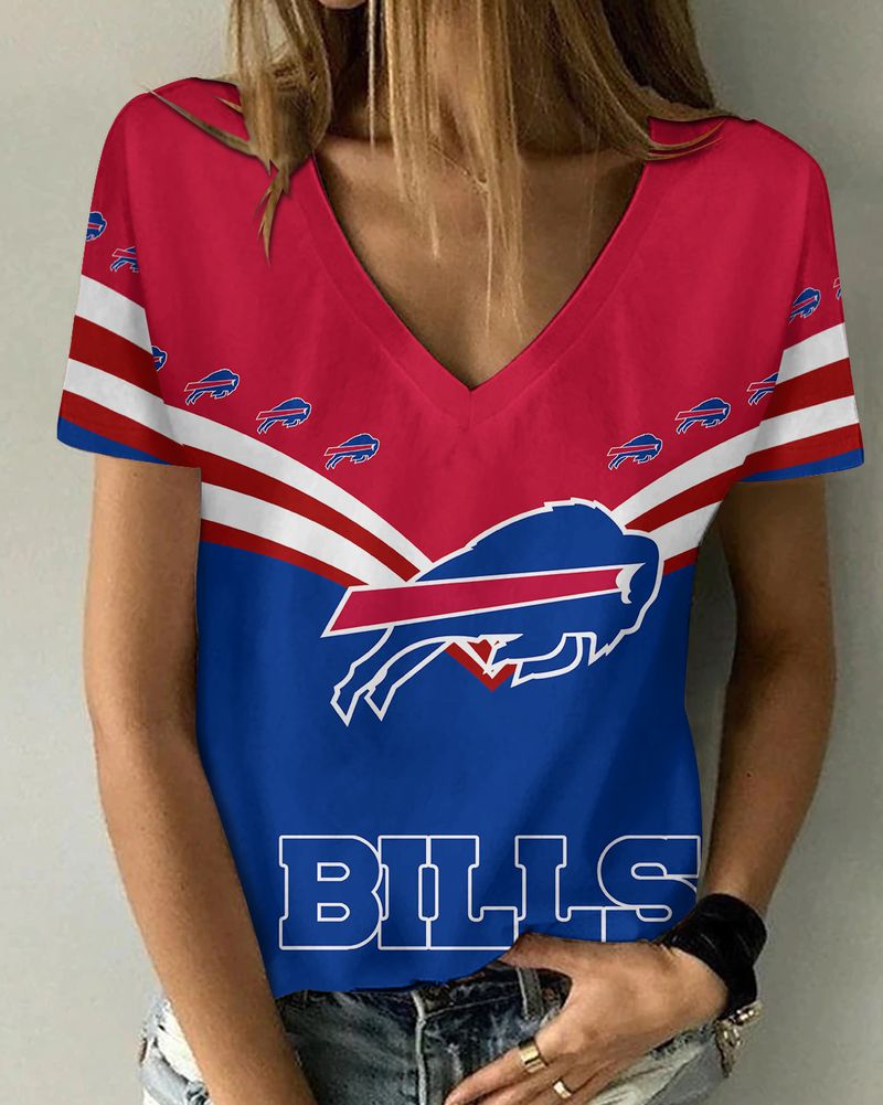 Buffalo Bills V-neck T-shirt 2