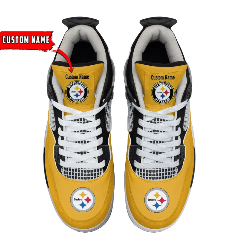 Pittsburgh Steelers AJ4 Sneaker Side View