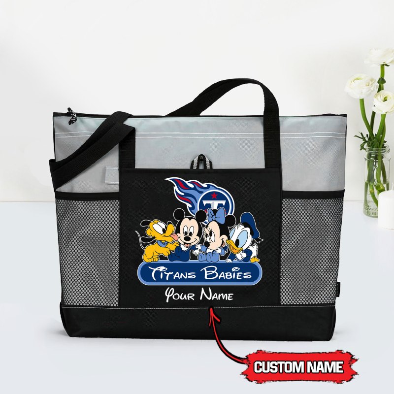 Tennessee Titans Babies Tote Bag Grey