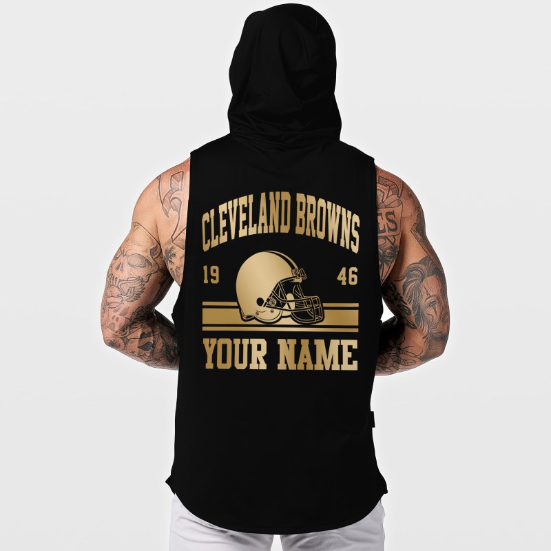 Cleveland Browns Men's Workout Hooded Tank Top