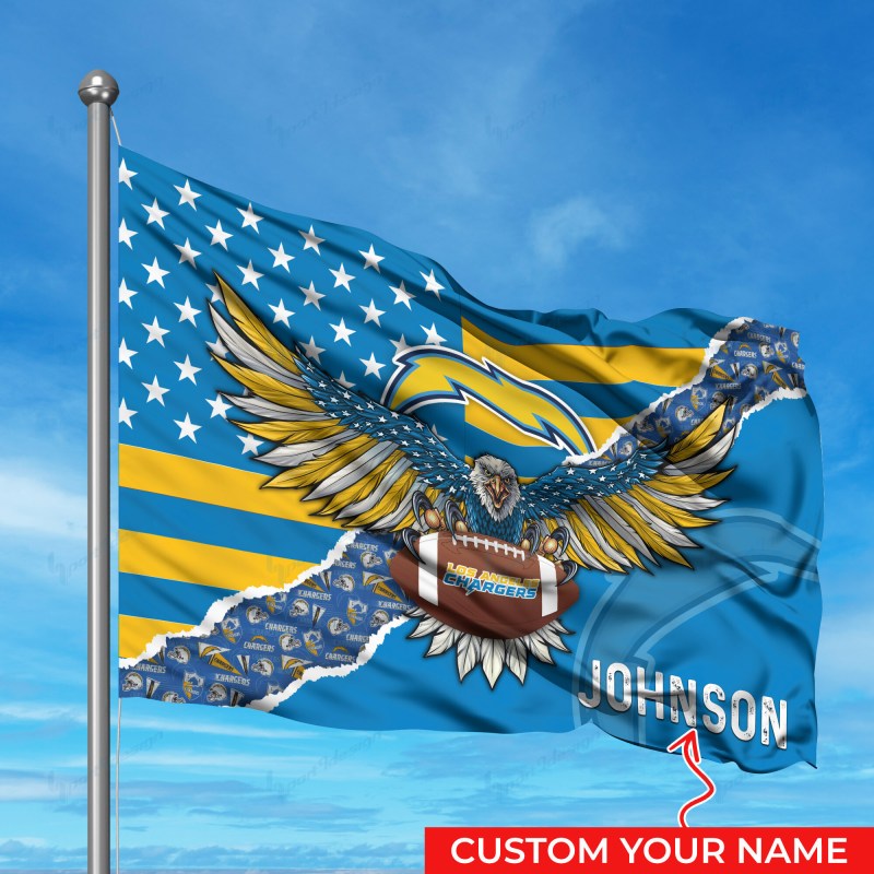 Los Angeles Chargers Personalized Flag