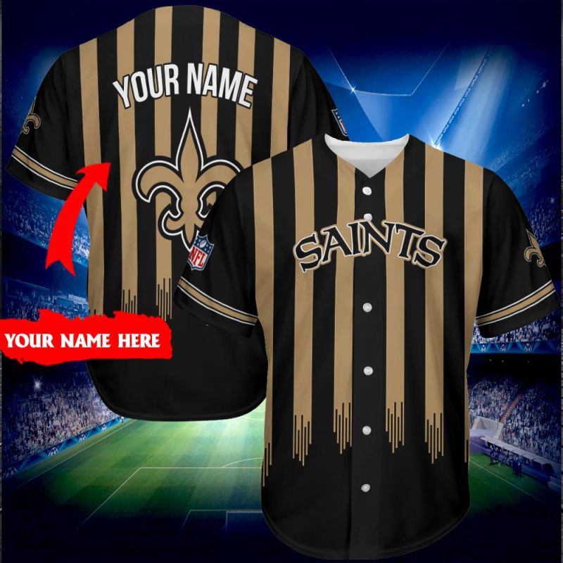New Orleans Saints Personalized Baseball Jersey