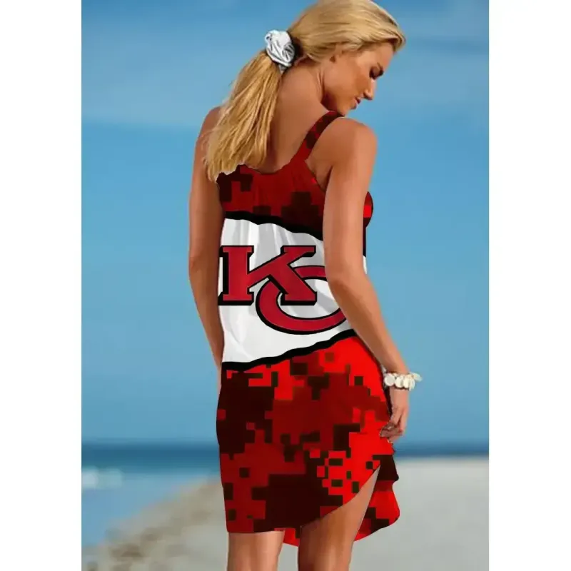 NFL Kansas City Chiefs Beach Dress Casual Wear