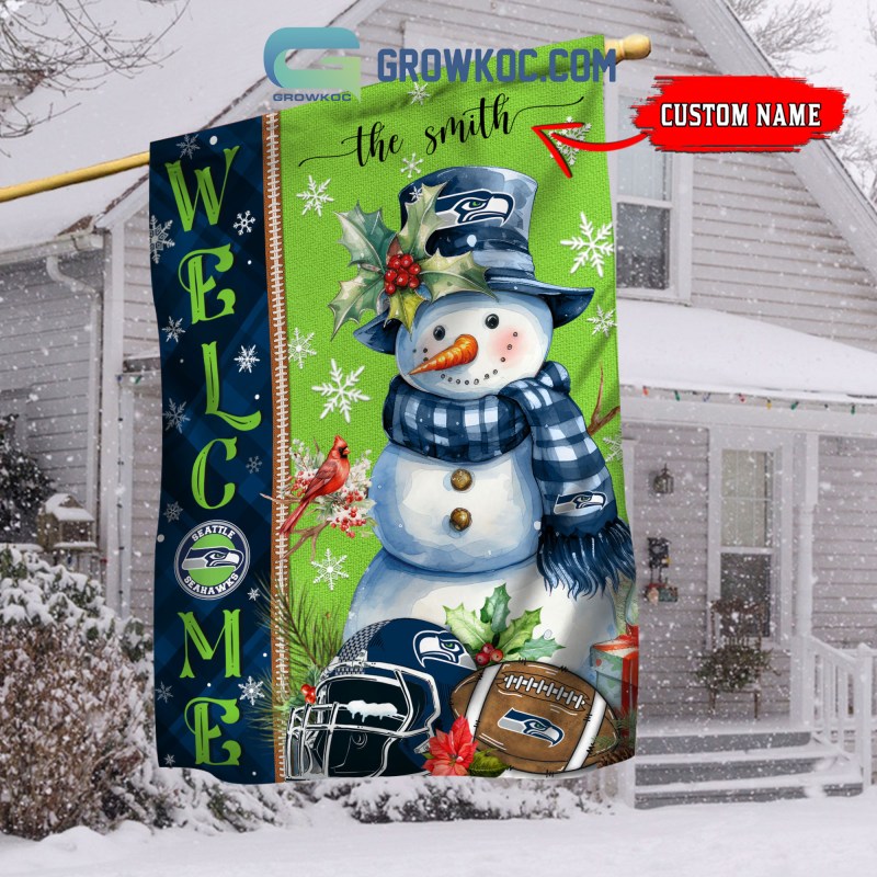 Seattle Seahawks Christmas Flag
