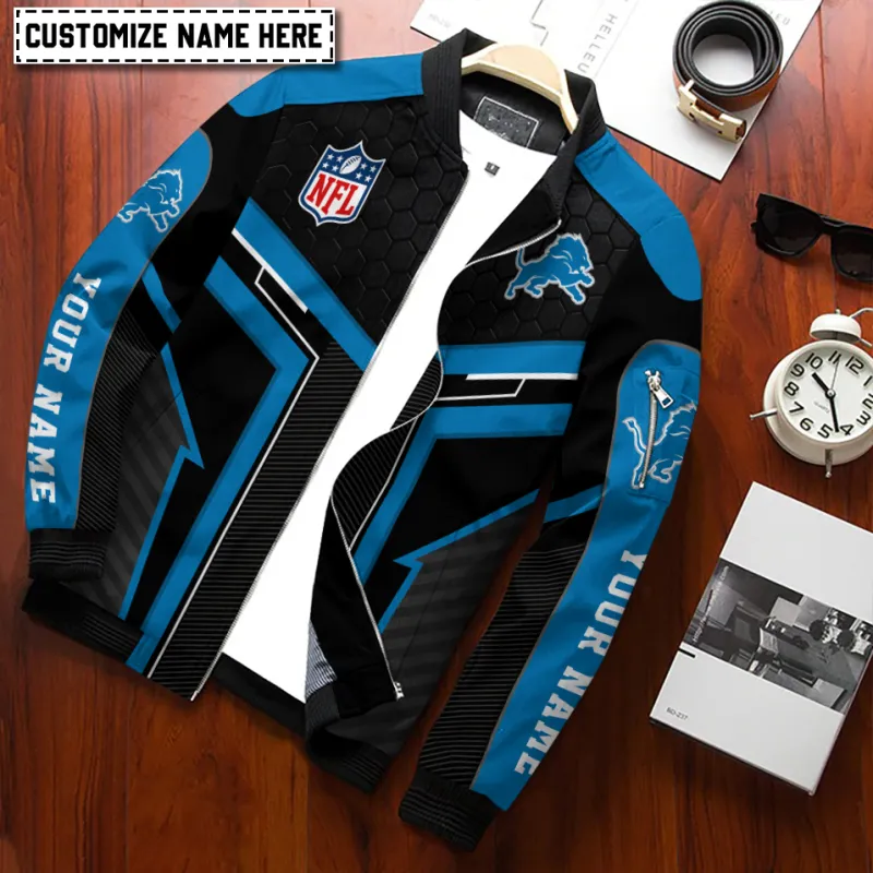 Detroit Lions Bomber Jacket Design
