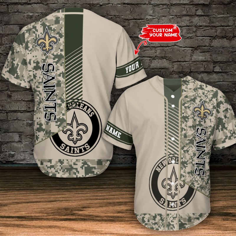 New Orleans Saints Personalized Baseball Jersey