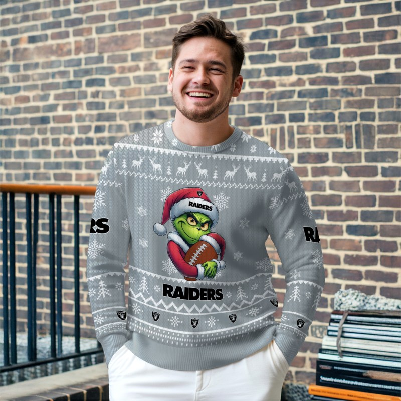 Las Vegas Raiders Ugly Christmas Sweater Outdoor