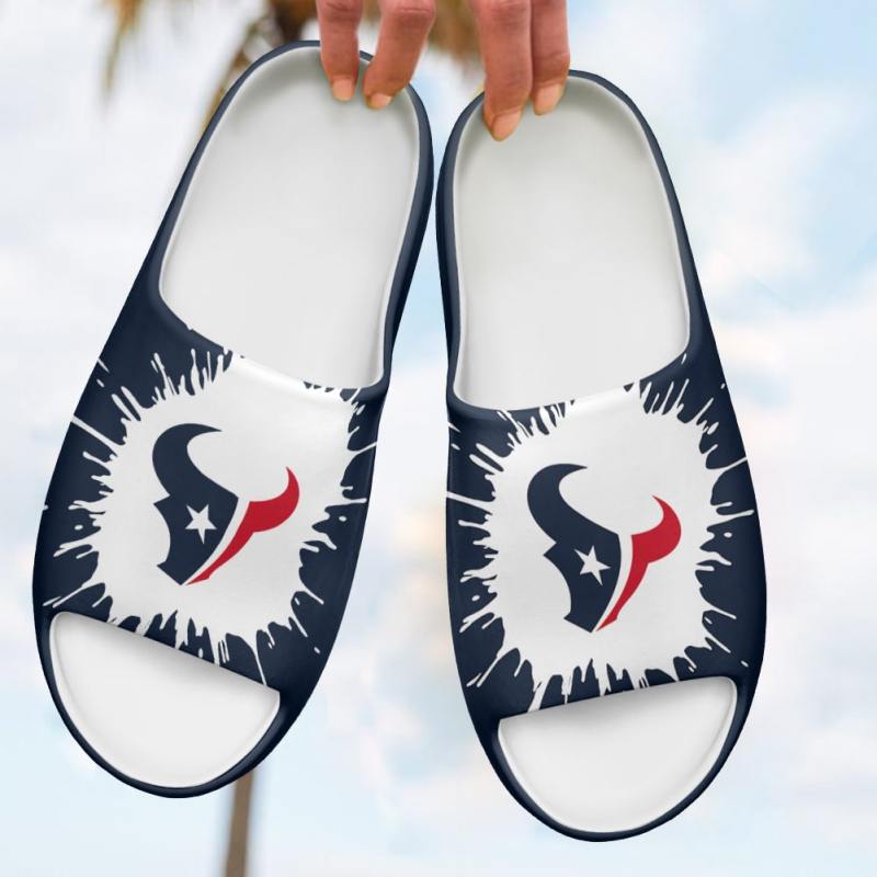 Houston Texans Yeezy Slippers Mockup 1