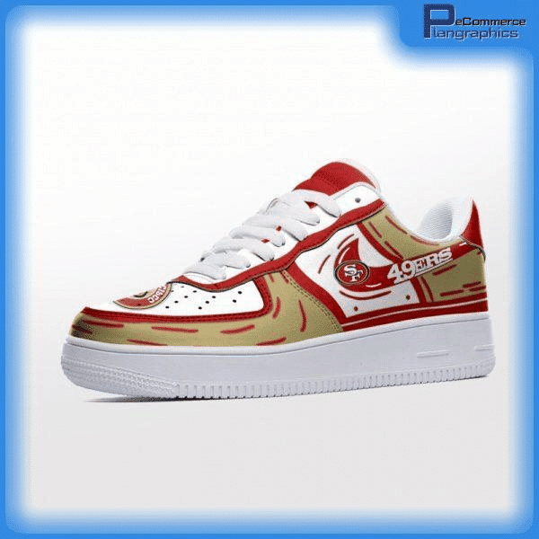 San Francisco 49ers NFL Air Force 1 Sneaker - Top View