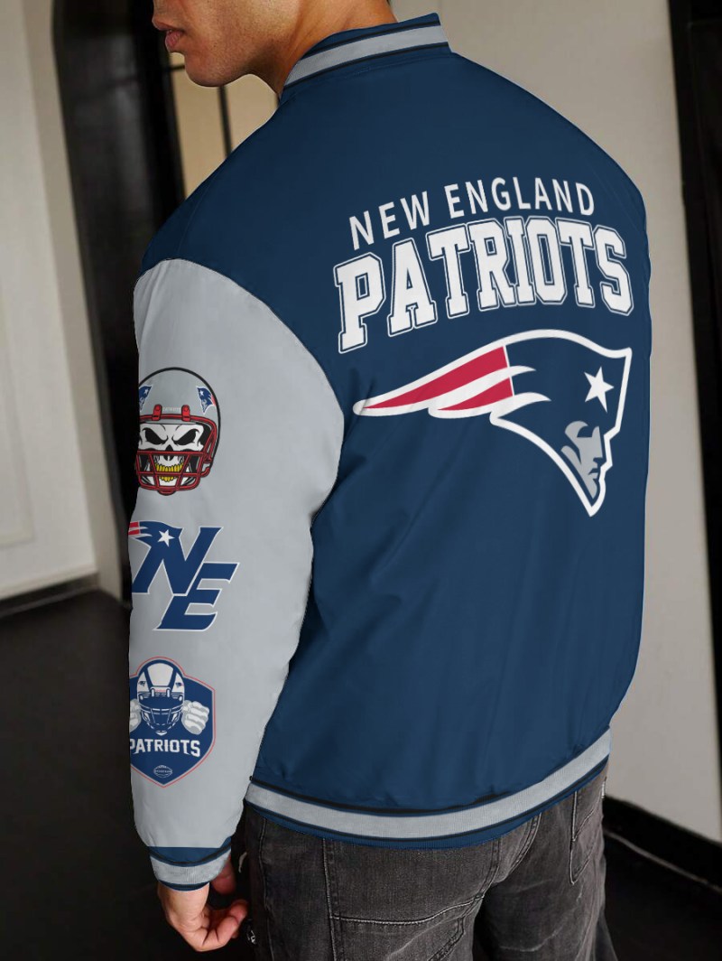 New England Patriots Varsity Jacket Side View