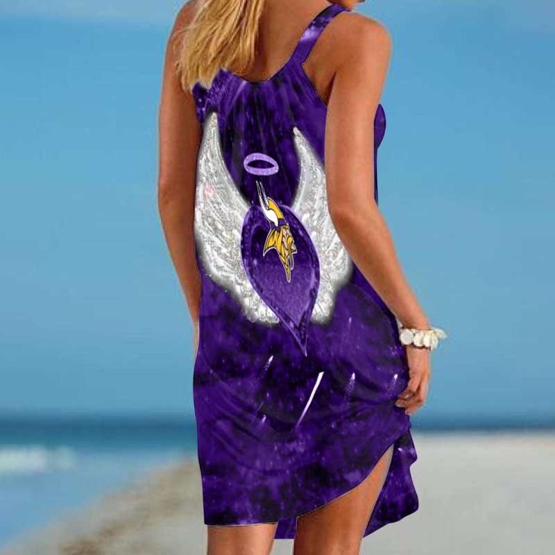 Minnesota Vikings Beach Dress - Back View