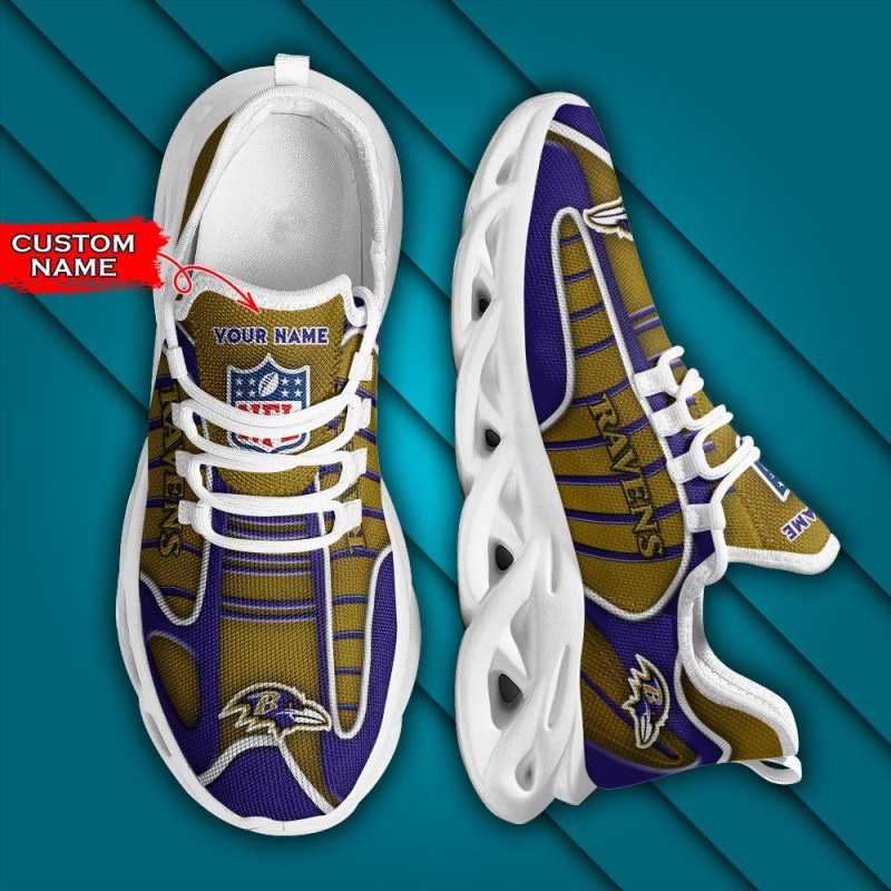 Baltimore Ravens Personalized Yezy Running Sneakers 3