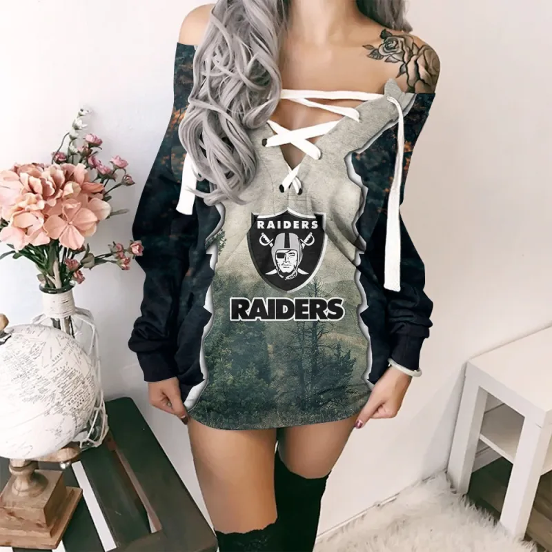 Las Vegas Raiders Lace-Up Sweatshirt