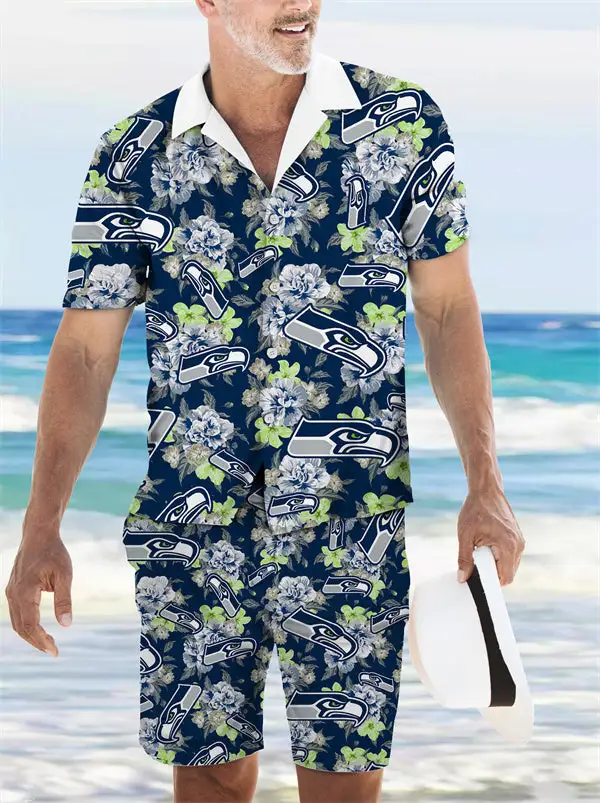 Seattle Seahawks Combo Hawaiian Shirt and Shorts