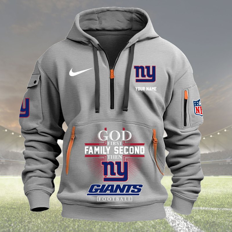 Gray New York Giants Hoodie