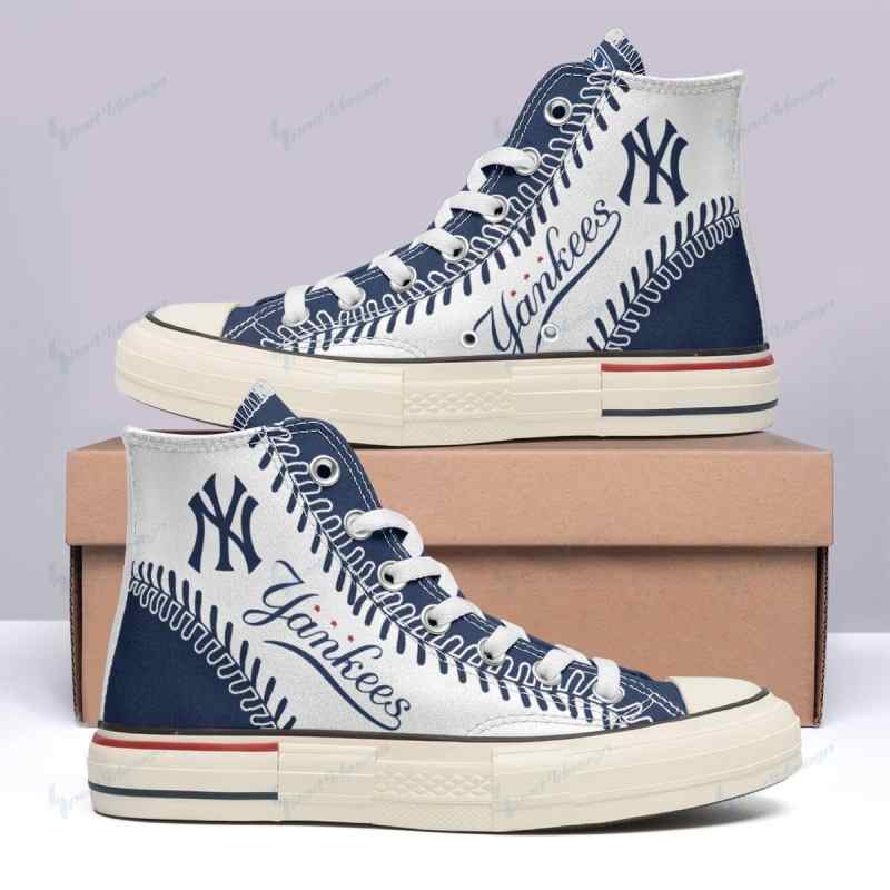 New York Yankees High Top Canvas Shoes 4