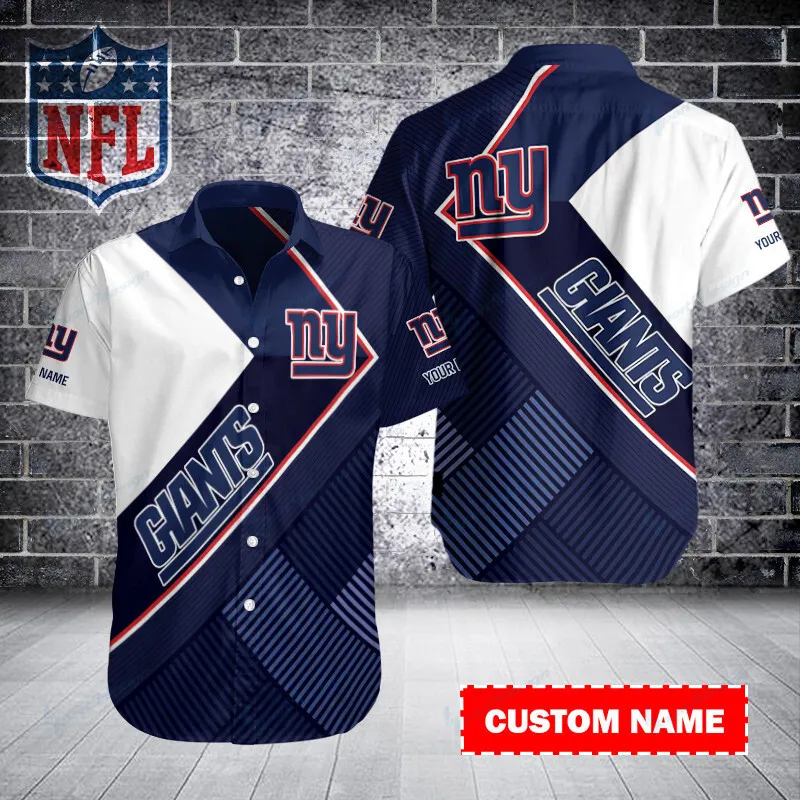 New York Giants Personalized Button Shirt Sizing Chart