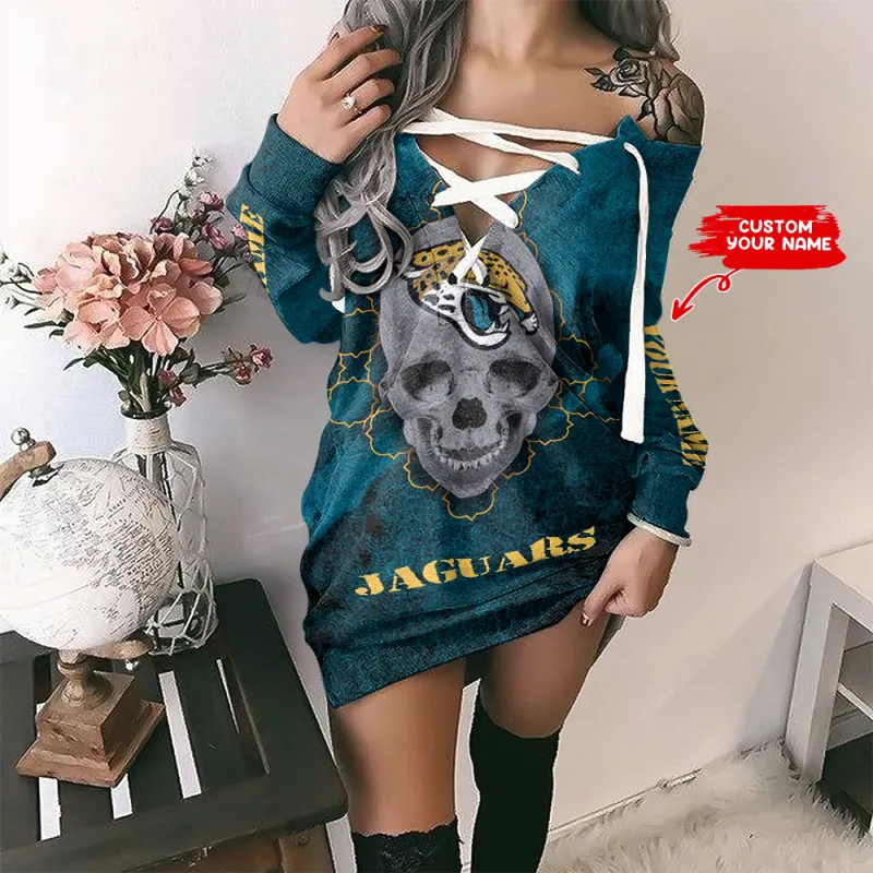 Jacksonville Jaguars Personalized Lace-Up Sweatshirt