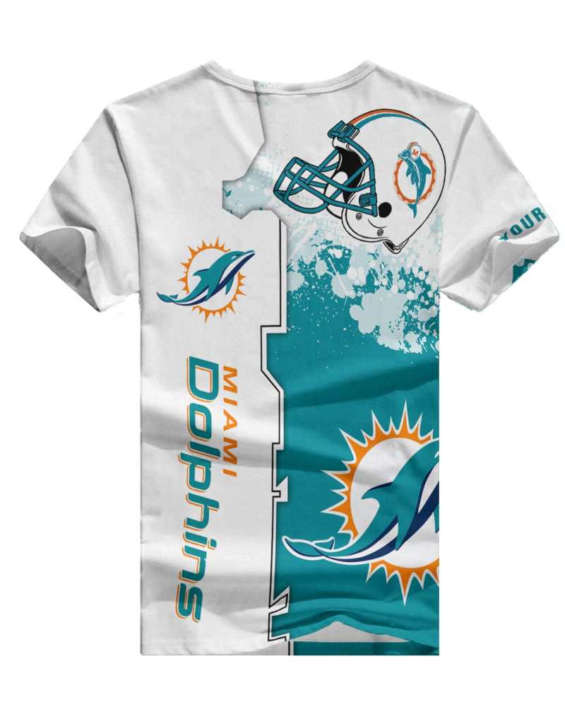 Miami Dolphins Personalized V-neck T-shirt