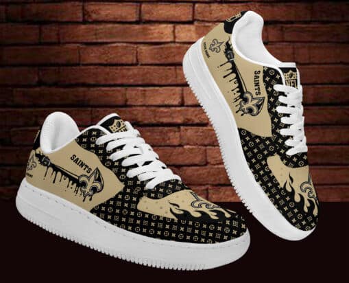 New Orleans Saints AF1 Shoes Back View