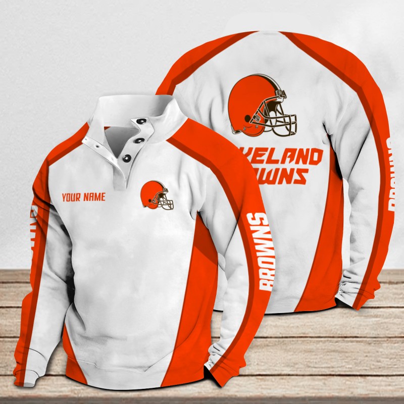 Cleveland Browns Casual Colorful Stand Collar Sweatshirt
