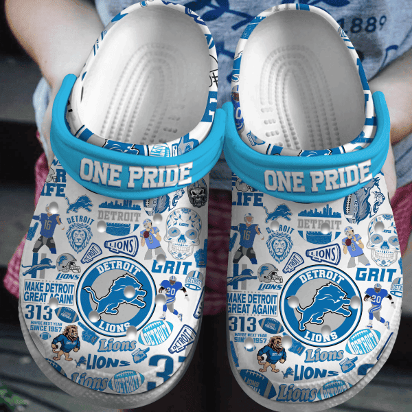 Detroit Lions Clogs Shoes