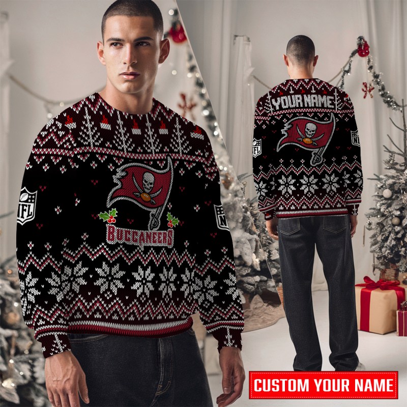 Tampa Bay Buccaneers Ugly Christmas Sweater - Studio View