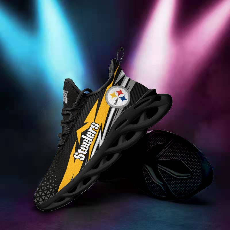 Pittsburgh Steelers Yezy Running Sneakers 453 - Back View