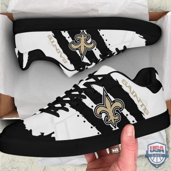 New Orleans Saints Custom Sneakers with Lace-up Design
