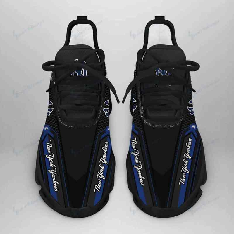 New York Yankees Personalized Yezy Running Sneakers Back View