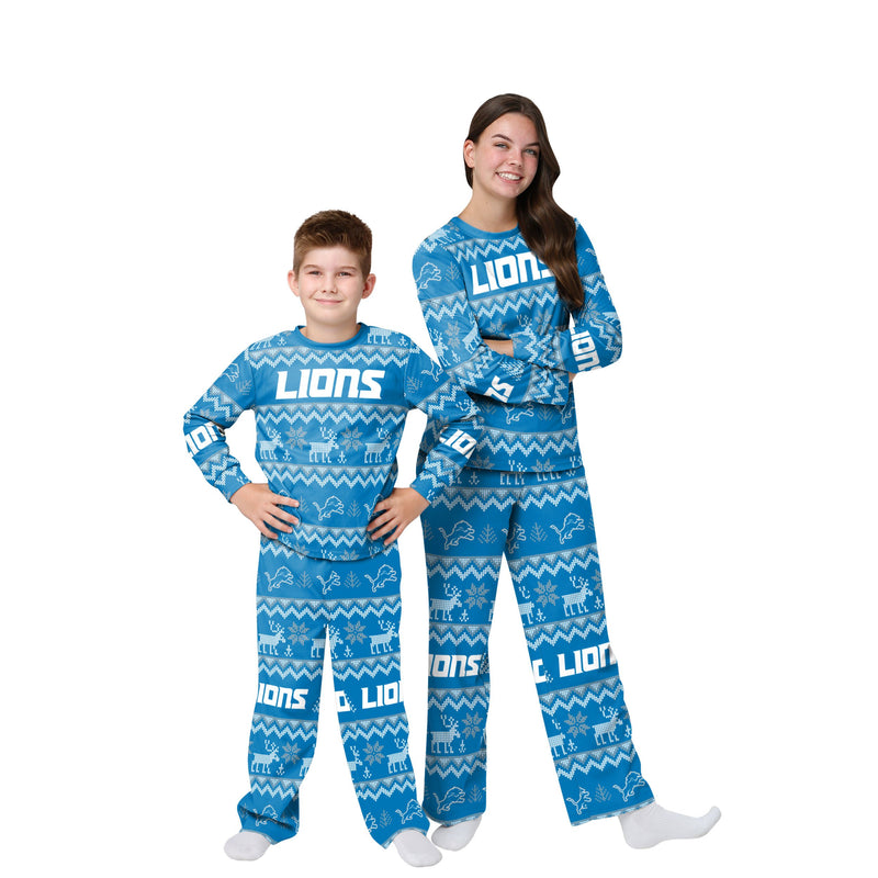 Detroit Lions Family Holiday Pajamas Image 4