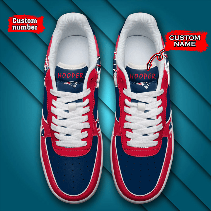 NFL New England Patriots Custom Name Number Air Force 1 Sneaker