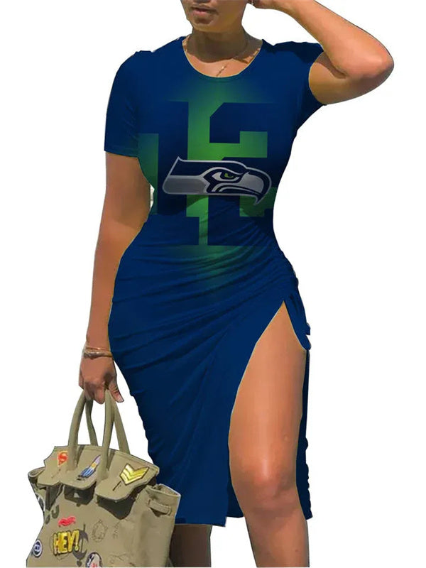 Seattle Seahawks Slit Bodycon Dress