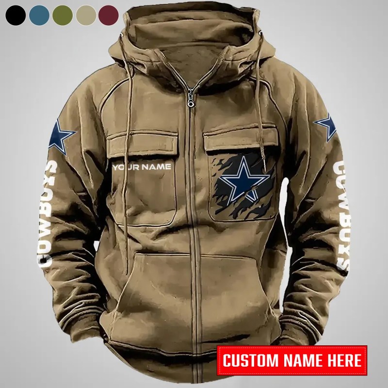 Khaki Green Bay Packers Hoodie