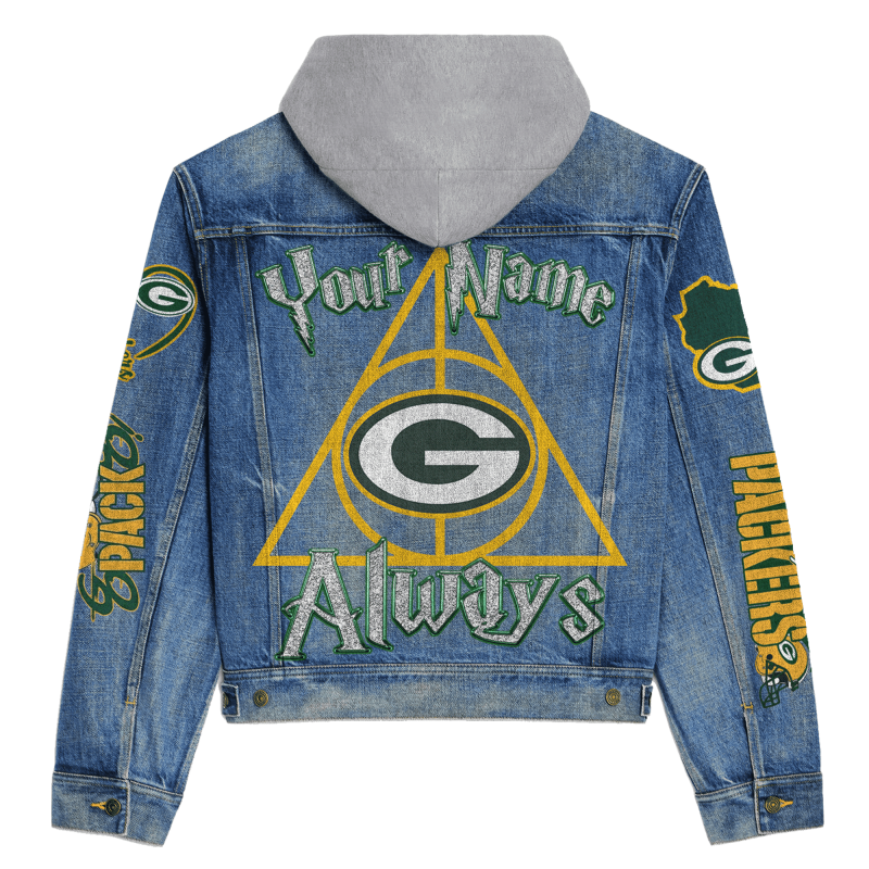 Green Bay Packers Hooded Denim Jacket - Lifestyle