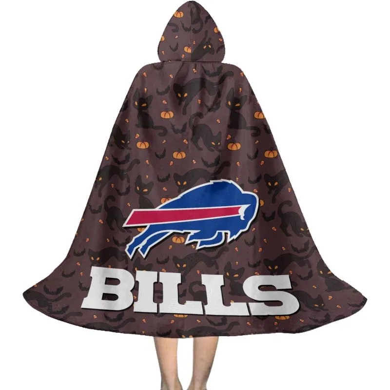 Buffalo Bills Black Cat Pattern Cloak