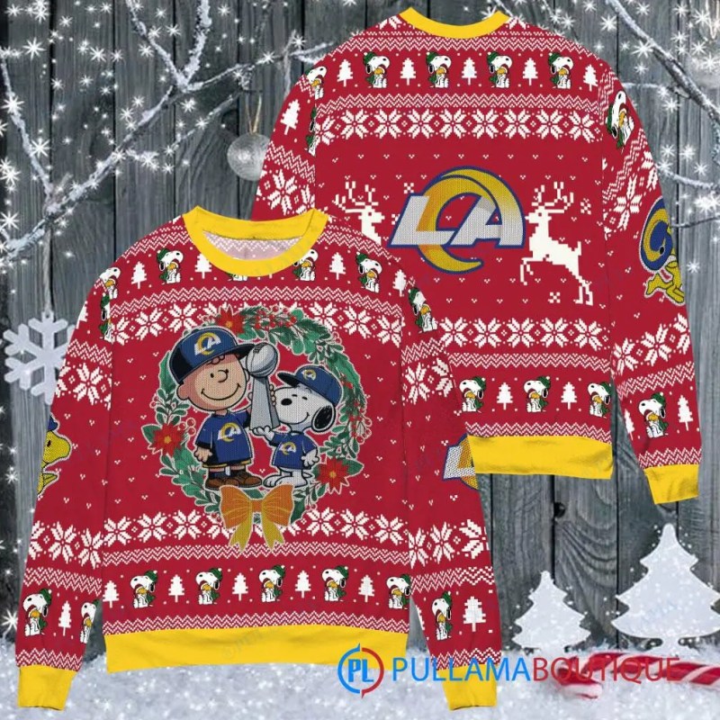 Los Angeles Rams Ugly Christmas Sweater - Front View