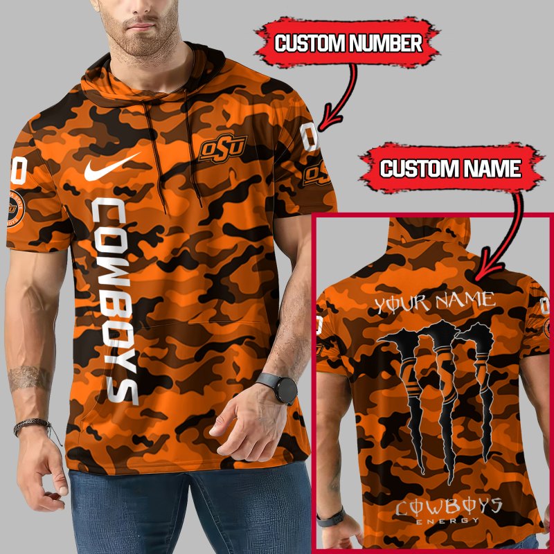 Oklahoma State Cowboys Camo Hoodie Side