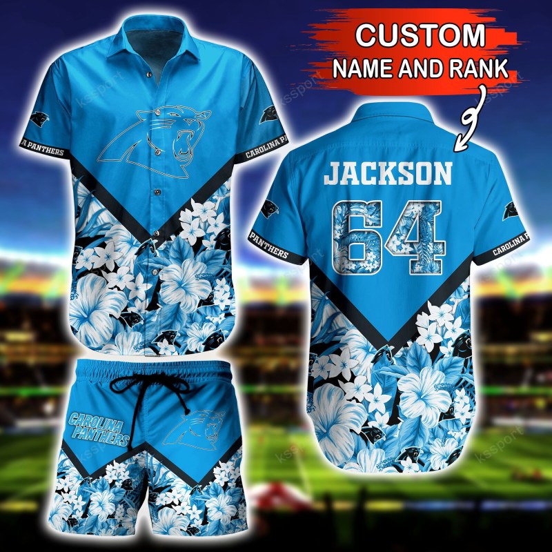 Carolina Panthers Personalized Shirt and Shorts