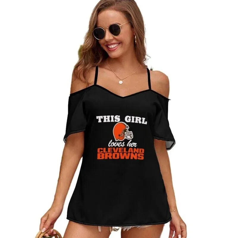 Cleveland Browns Off Shoulder Sling Top
