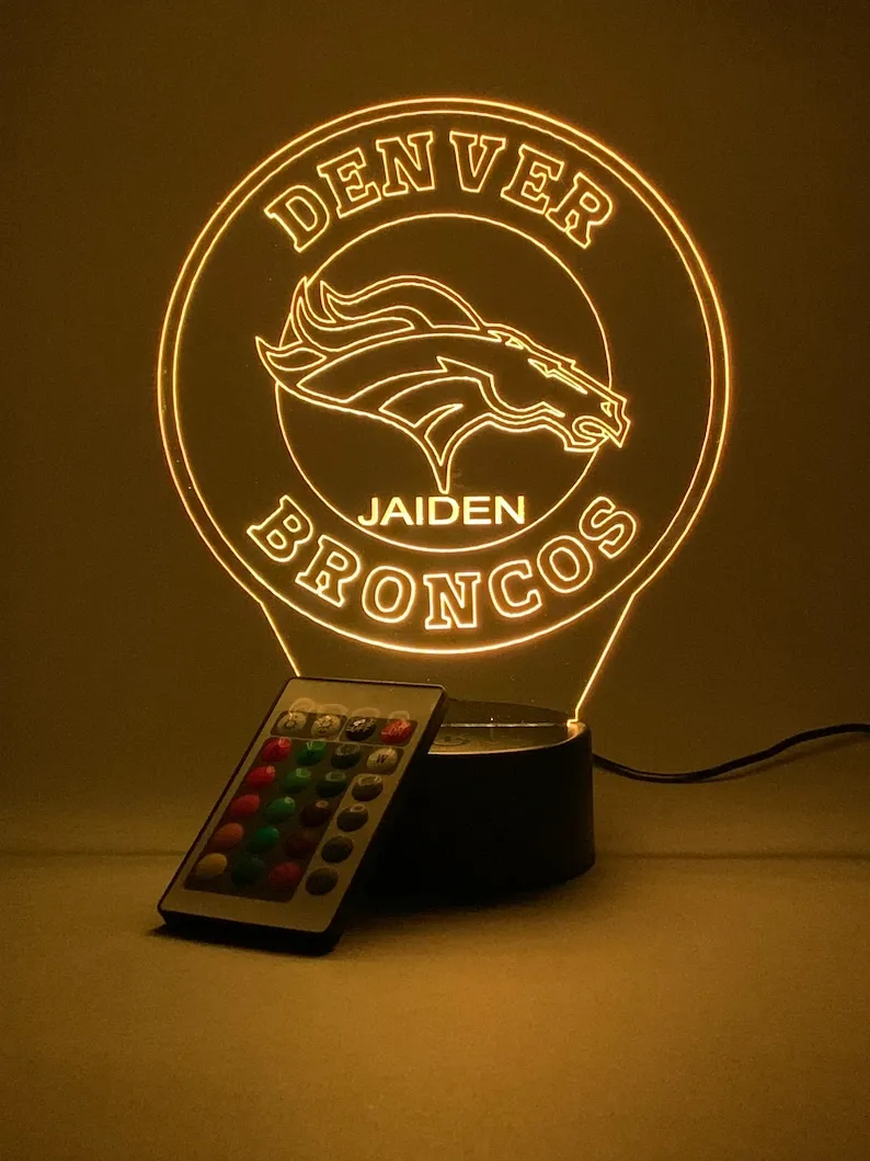 Denver Broncos Lamp Display