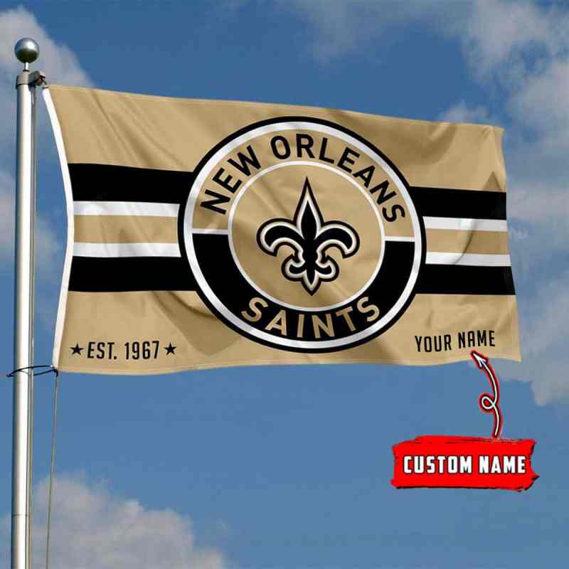 New Orleans Saints Personalized Flag