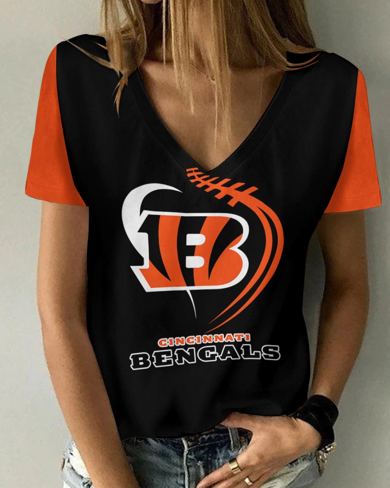 Cincinnati Bengals Women's V-Neck T-Shirt